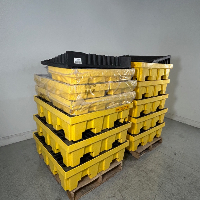 Lot Of Justrite 4 Drum Spill Containment Pallets image 0